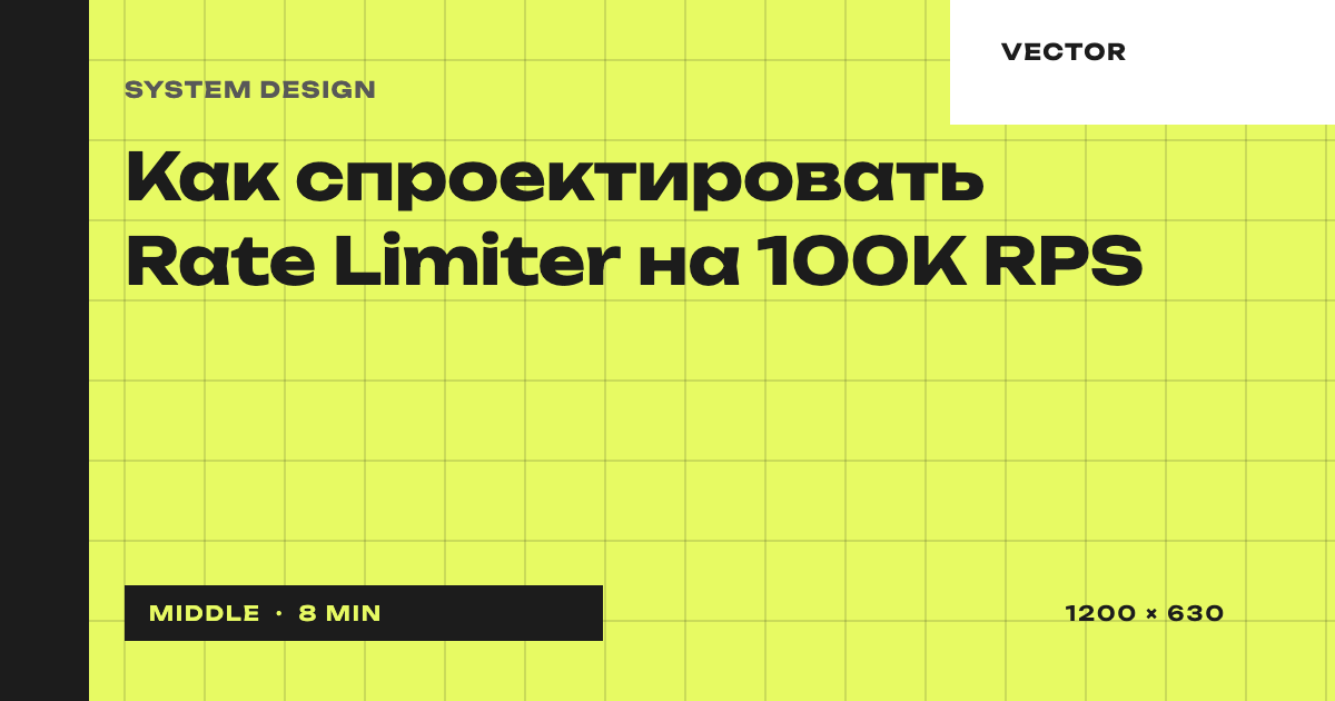Обложка статьи Как спроектировать Rate Limiter на 100K RPS
